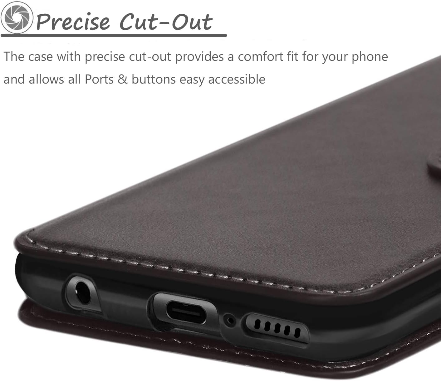 QLTYPRI Para Samsung Galaxy A50 Case A50S A30S Funda Premium PU Cuero Simple Wallet Case Ranuras Para Tarjetas Soporte Manos Libres Cierre Magnético