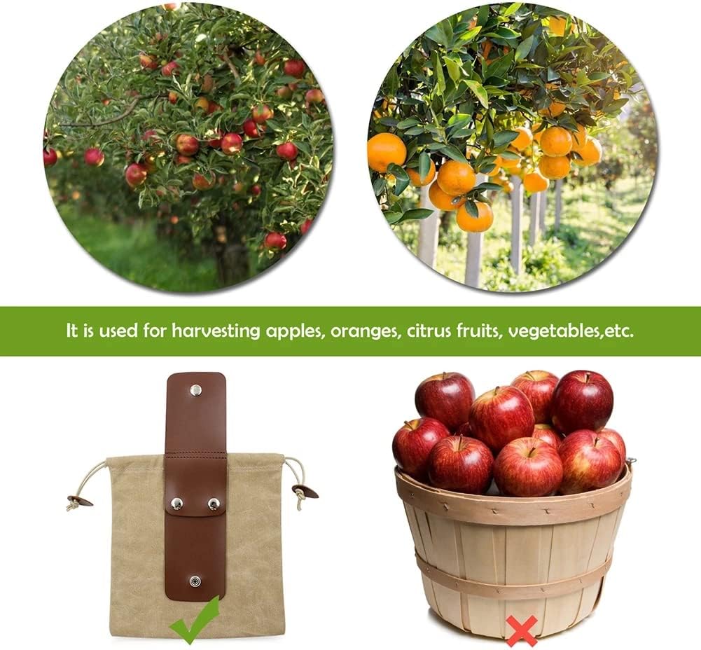 ASENIE Bolsa de forrajeo de lona encerada plegable para acampar al aire libre, bolsa de forrajeo para almacenamiento de hongos, de cuero, resistente