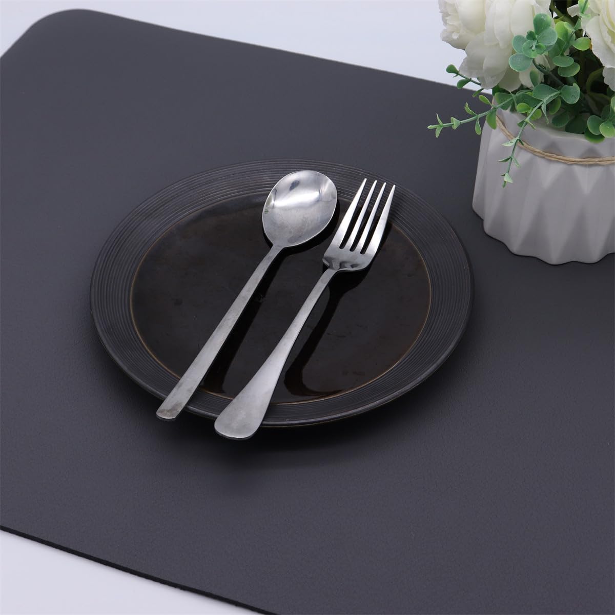 Tapete de café con posavasos, tapete de secado de platos de goma para encimera de cocina, tapetes de café para debajo de la cafetera, máquina de