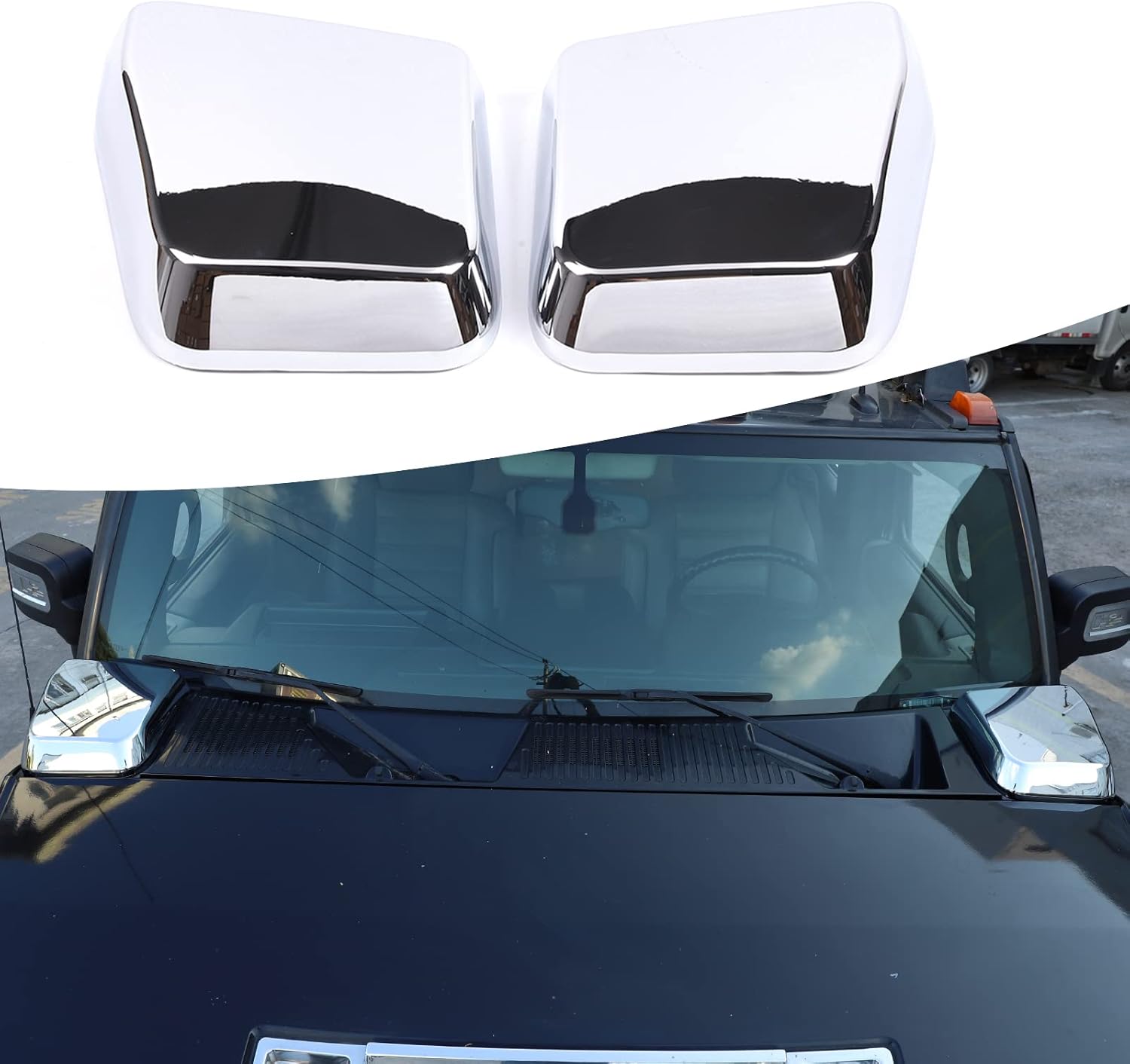 PIUGILH Juego completo de 14 piezas de decoración exterior para Hummer H2 2003-2009, cubierta de ventilación de campana de entrada de aire lateral,