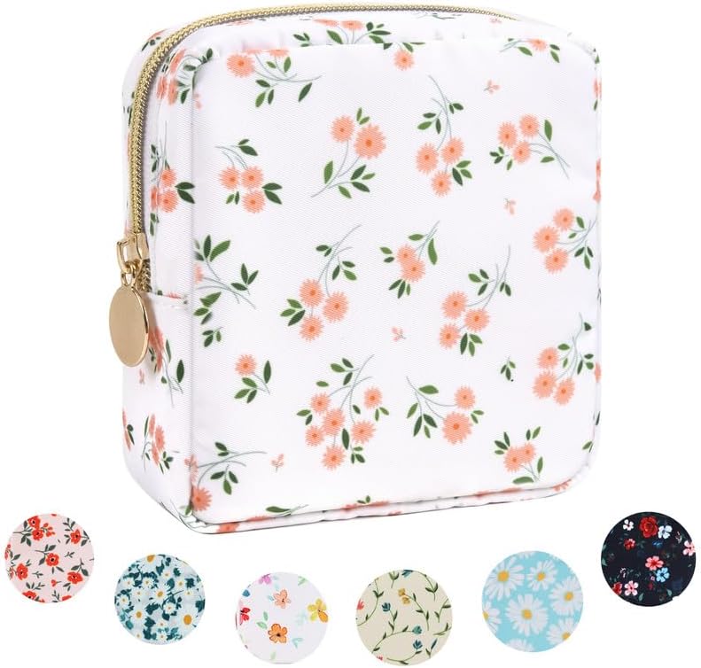 Nolon – Mini bolsa de maquillaje para mujeres y niñas, bonita bolsa de maquillaje preparada para cosméticos con cremallera, bolsa organizadora,