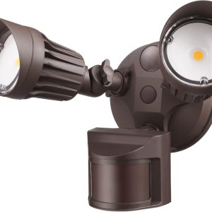 Luz de seguridad LED con sensor circular, 2 cabezales 20W3 cabezales 30W., LHSCT-20WRSS30-BRZ, 20.0watts, 120.00 volts Luz de seguridad LED con sensor circular, 2 cabezales 20W3 cabezales 30W., LHSCT-20WRSS30-BRZ, 20.0watts, 120.00 volts