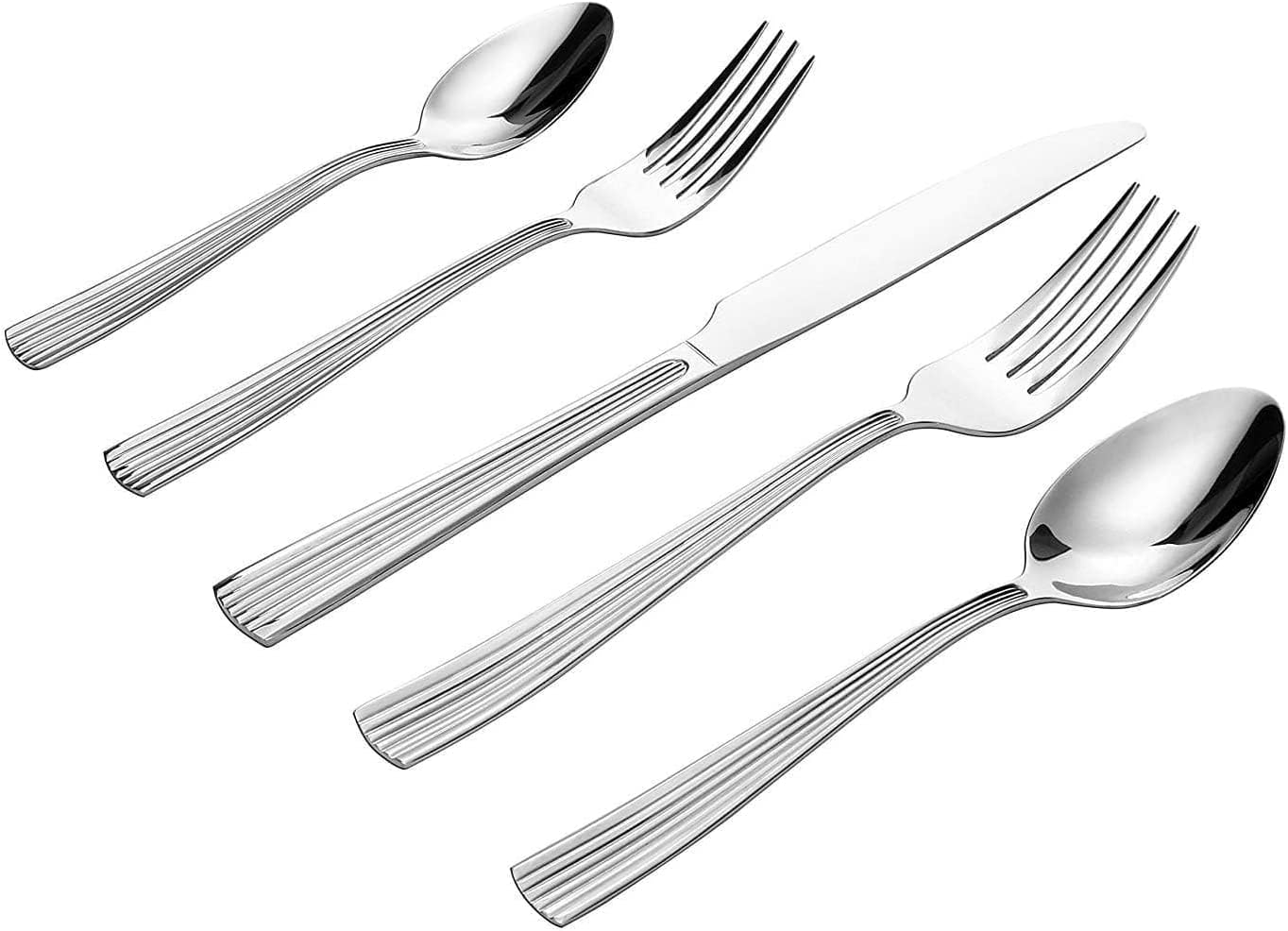 Empire – Juego de cubiertos de 40 piezas (cena, tenedor de ensalada, cuchillo, cuchara, cucharadita) apto para lavavajillas, servicio para 8 personas