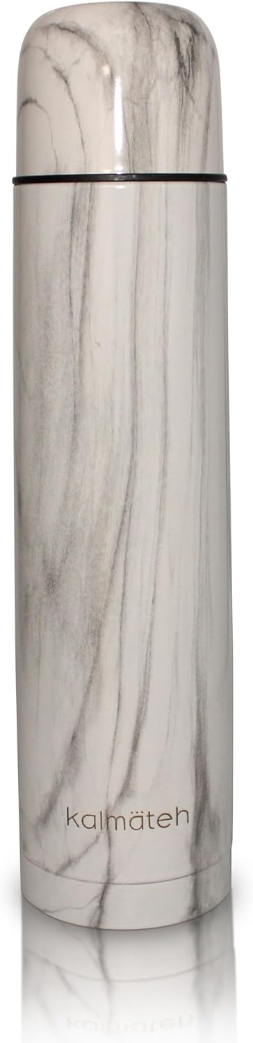 KALMATEH Termo de yerba mate moderno y elegante, aislado al vacío y doble pared de acero inoxidable 188, sin BPA, termo especialmente diseñado para