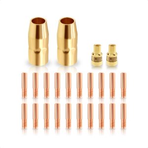 Kit de accesorios para pistola de soldadura MIG 169715 boquilla de gas 169716 difusor de gas 0.035 pulgadas 00068 puntas de contacto para Kit de accesorios para pistola de soldadura MIG 169715 boquilla de gas 169716 difusor de gas 0.035 pulgadas 00068 puntas de contacto para