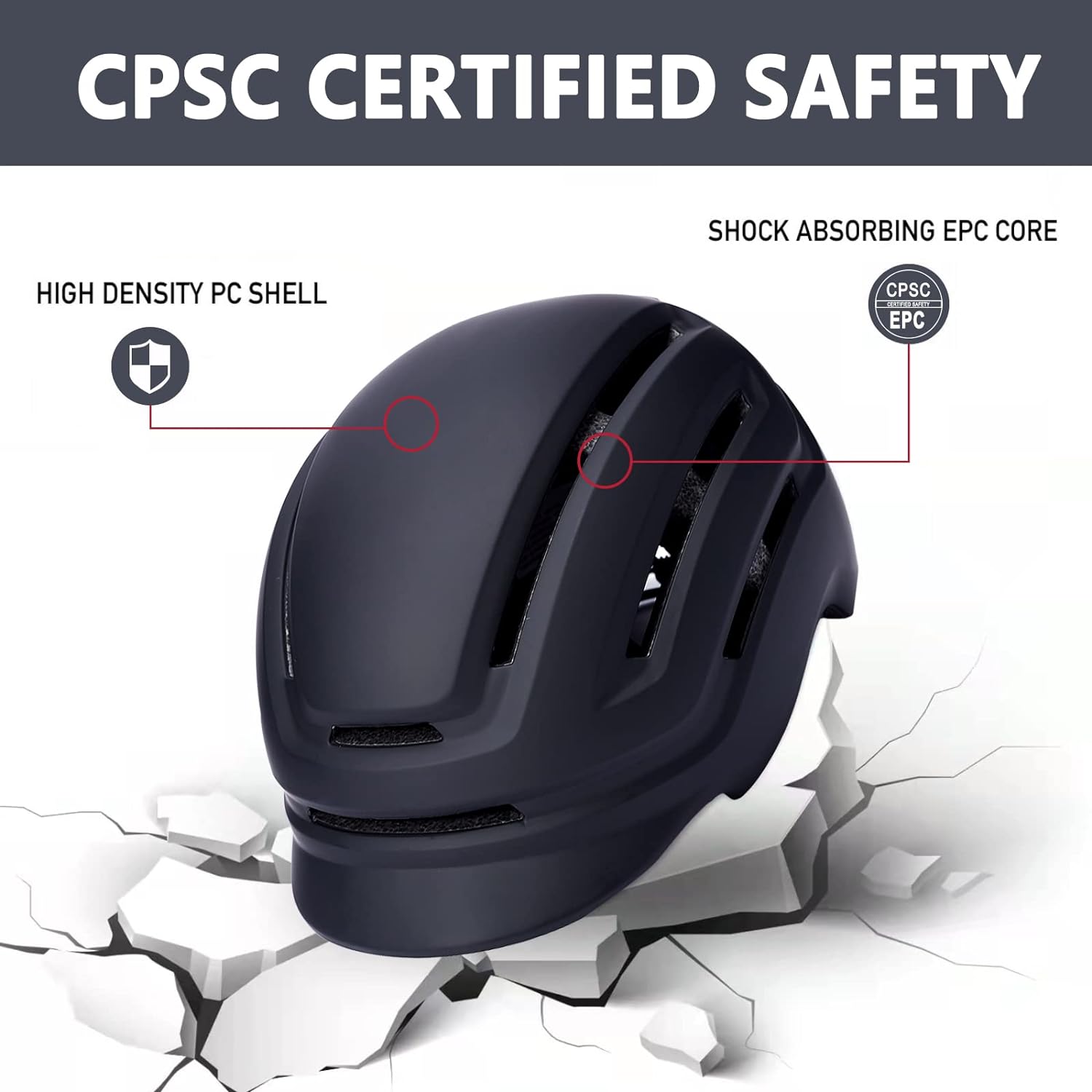 Casco de bicicleta para adultos para hombres y mujeres, casco de bicicleta de carretera de montaña con luz trasera recargable por USB