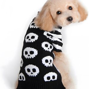 NACOCO Suéteres para mascotas, suéter de esqueleto, ropa para perros y gatos, ropa para mascotas, suéteres para perros pequeños (XS) NACOCO Suéteres para mascotas, suéter de esqueleto, ropa para perros y gatos, ropa para mascotas, suéteres para perros pequeños (XS)