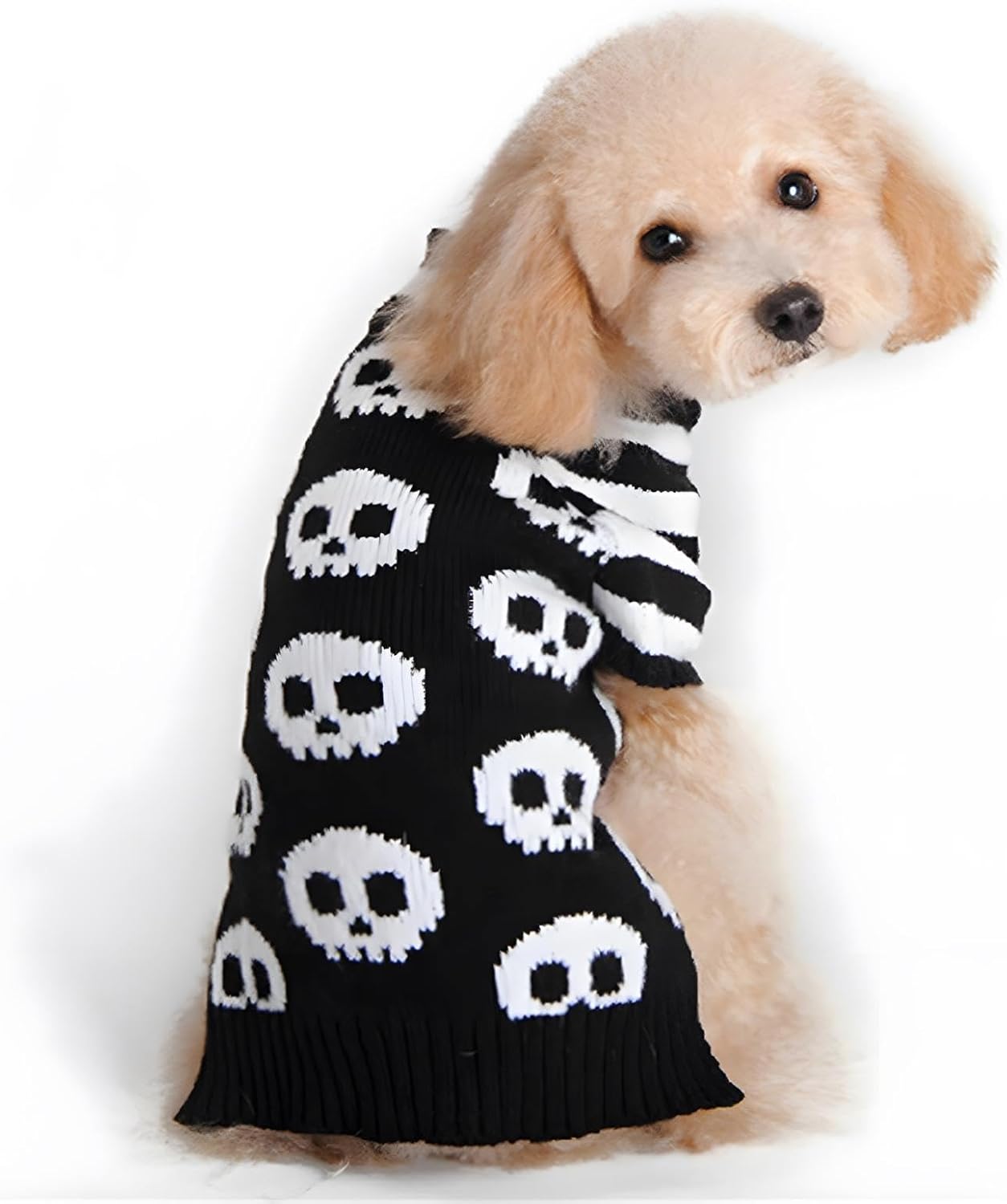 NACOCO Suéteres para mascotas, suéter de esqueleto, ropa para perros y gatos, ropa para mascotas, suéteres para perros pequeños (XS)