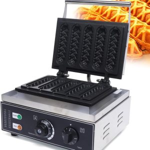Máquina comercial para hacer gofres para perros de maíz, 5 piezas, máquina de perros calientes franceses, antiadherente, máquina para hacer gofres, Máquina comercial para hacer gofres para perros de maíz, 5 piezas, máquina de perros calientes franceses, antiadherente, máquina para hacer gofres,