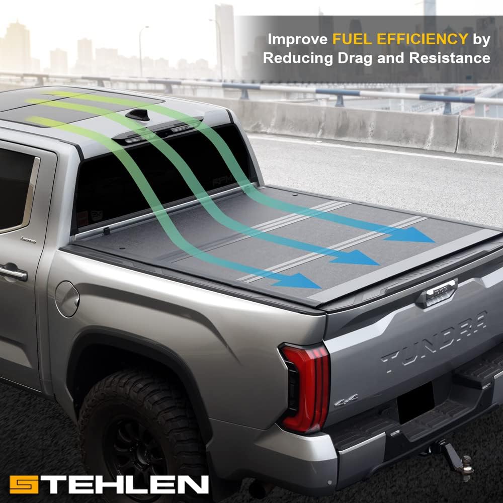 642167822349 Compatible con Ford F250  F350  F450 Superduty 2017-2022 de 6.75 pies (81 pulgadas) cubierta rígida de aluminio de perfil bajo de tres
