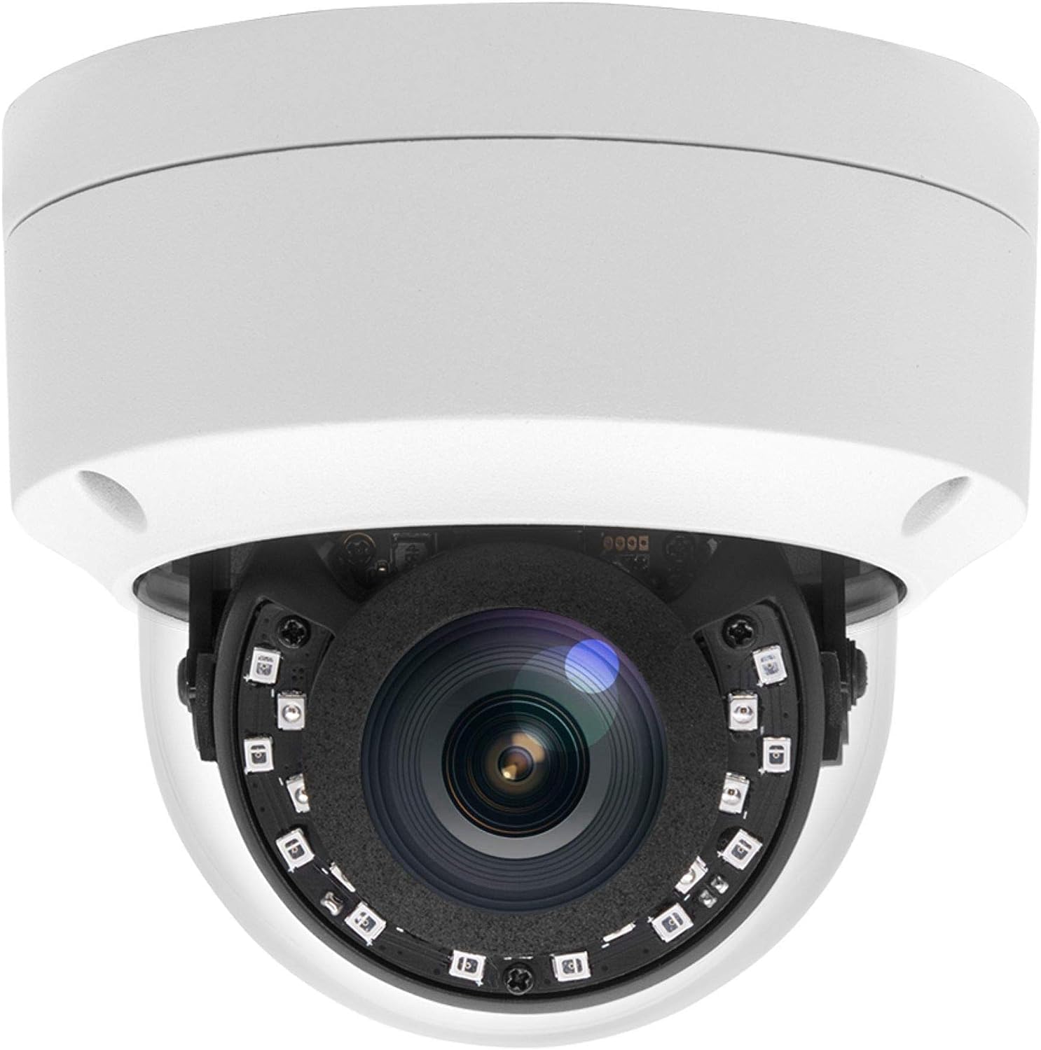 Cámara de seguridad IP vandálico de 8MP 4K PoE para exteriores, cámara PoE de red IP H.265 con lente de 0.110 in, gran angular de 105, micrófono
