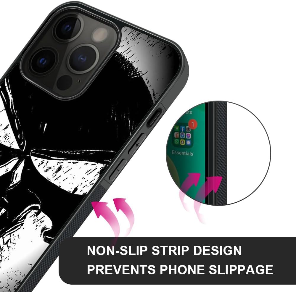 Funda compatible con iPhone 15, diseño de calavera de terror para iPhone 15, ultra protección, a prueba de golpes, de silicona suave, TPU