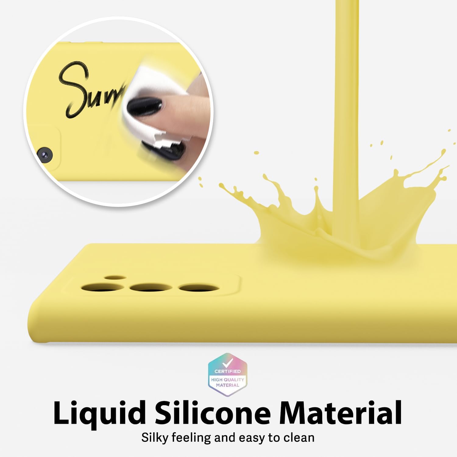 oakxco Diseñada para Samsung Galaxy Note 10, funda de silicona líquida, bonita funda delgada y delgada de goma suave de poliuretano termoplástico
