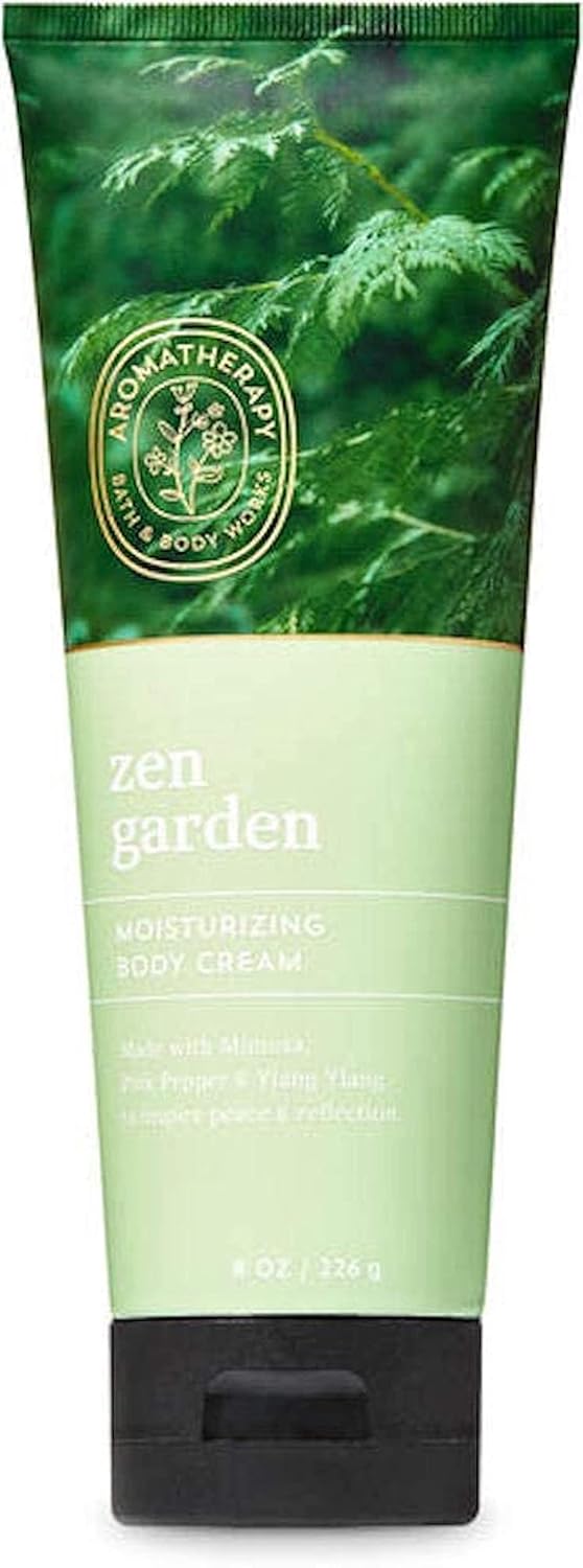 Bath and Body Works Aromaterapia Zen Garden Peace Crema Corporal 8 onzas Hidratante Mimosa Pimienta Rosa Ylang Ylang
