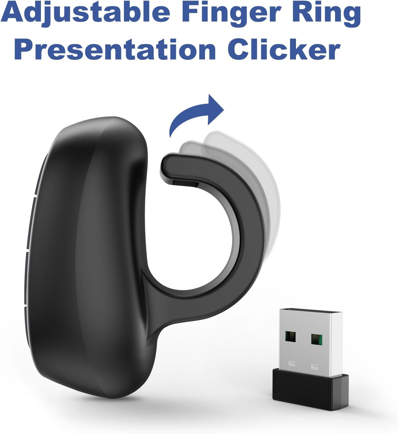 Presentación Clicker PowerPoint Wireless Presenter Remote Puntero láser Clickers de computadora, Hyperlink Finger Ring Project Power Point PPT