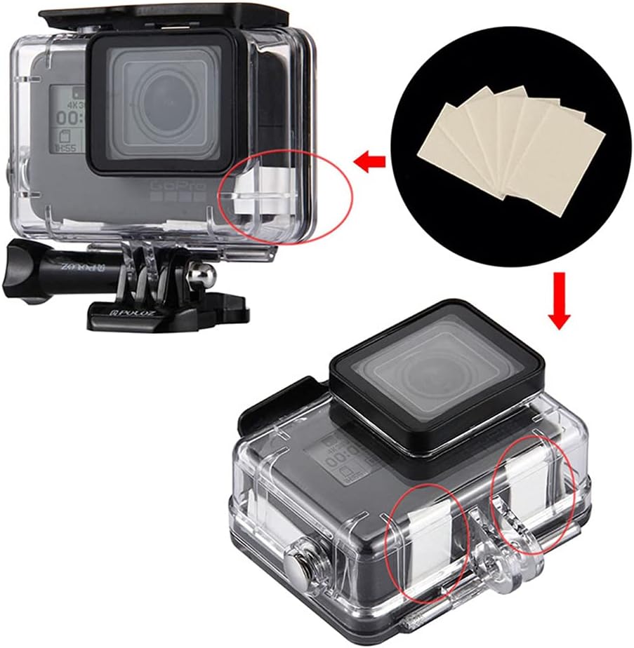Insertos antivaho 30 piezas reutilizables absorbentes de humedad tiras de eliminación de humedad desempañador para Gopro Hero 11 negro 10 9 8 7 6 5