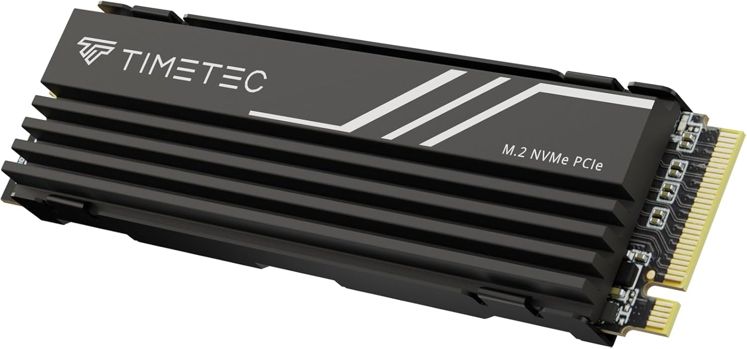 Timetec Disipador de calor PCIe 4.0 de 1 TB para juegos NVMe PCIe Gen4x4 M.2 2280 3D NAND TLC 1000TBW SLC caché velocidad de lecturaescritura de