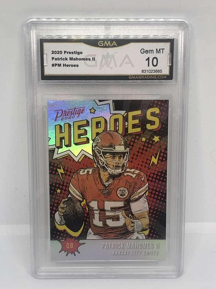 2020 Prestige Heroes #PM Patrick Mahomes II Kansas City Chiefs GEM MINT GMA 10 Serial Number May Vary Official NFL Trading Card by Panini America
