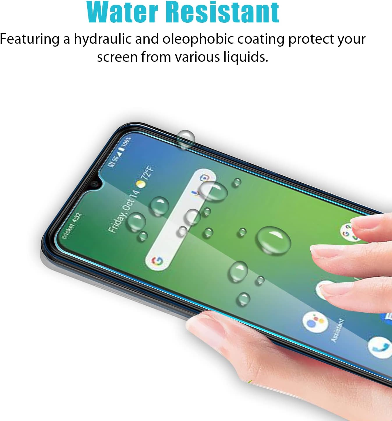 Paquete de 2 protectores de pantalla de vidrio templado para Cricket Magic 5G, película de vidrio templado Ultra HD, antiespía, dureza 9H, arañazos,