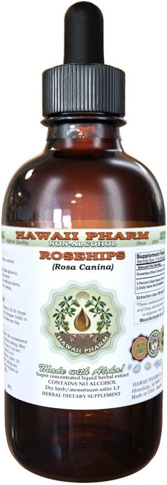 Extracto líquido sin alcohol rosa, rosa mosqueta orgánica (Rosa Canina) glicerita 2 oz