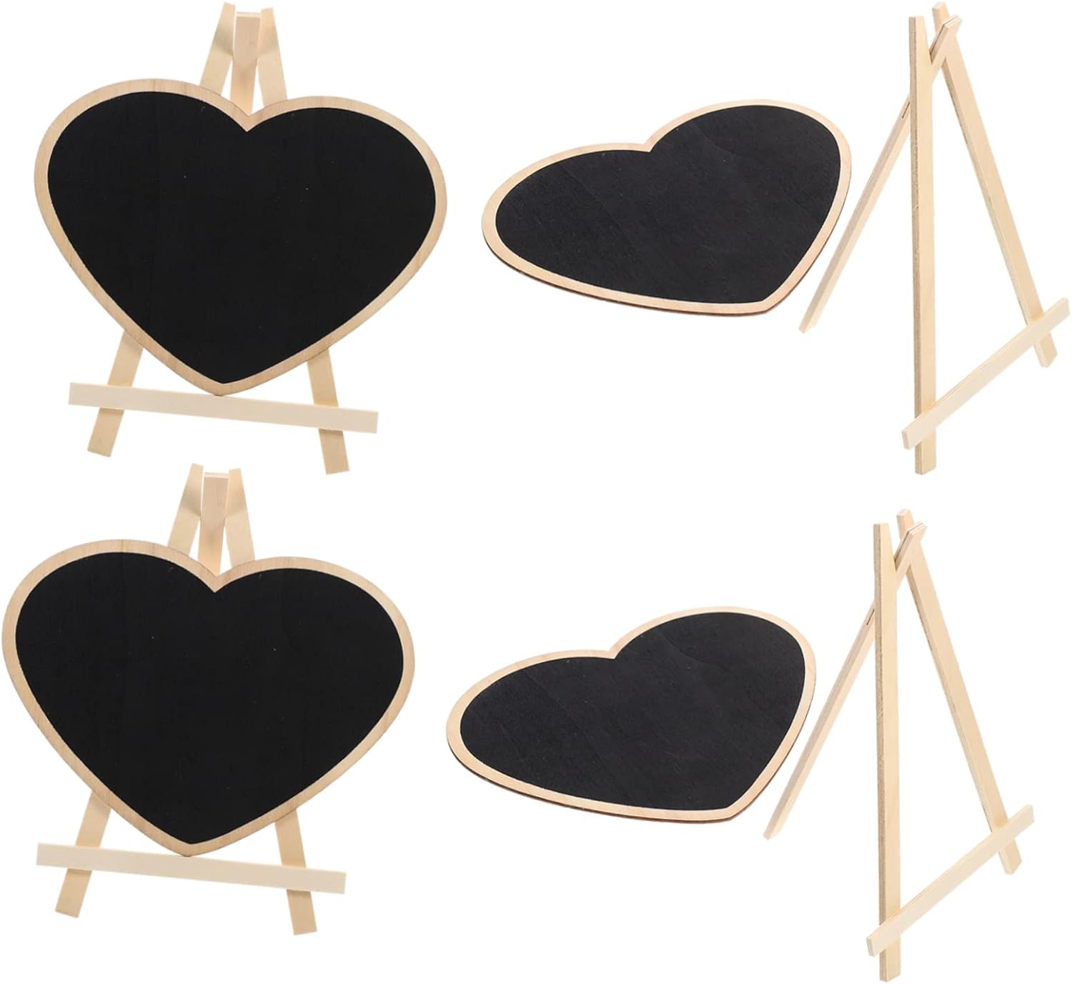 Operitacx 4pcs Vertical Blackboard Small Chalkboard Chalk Board Markers Chalkboard Signs Pizarrones para Niños Tabletop Chalkboard Sign Table