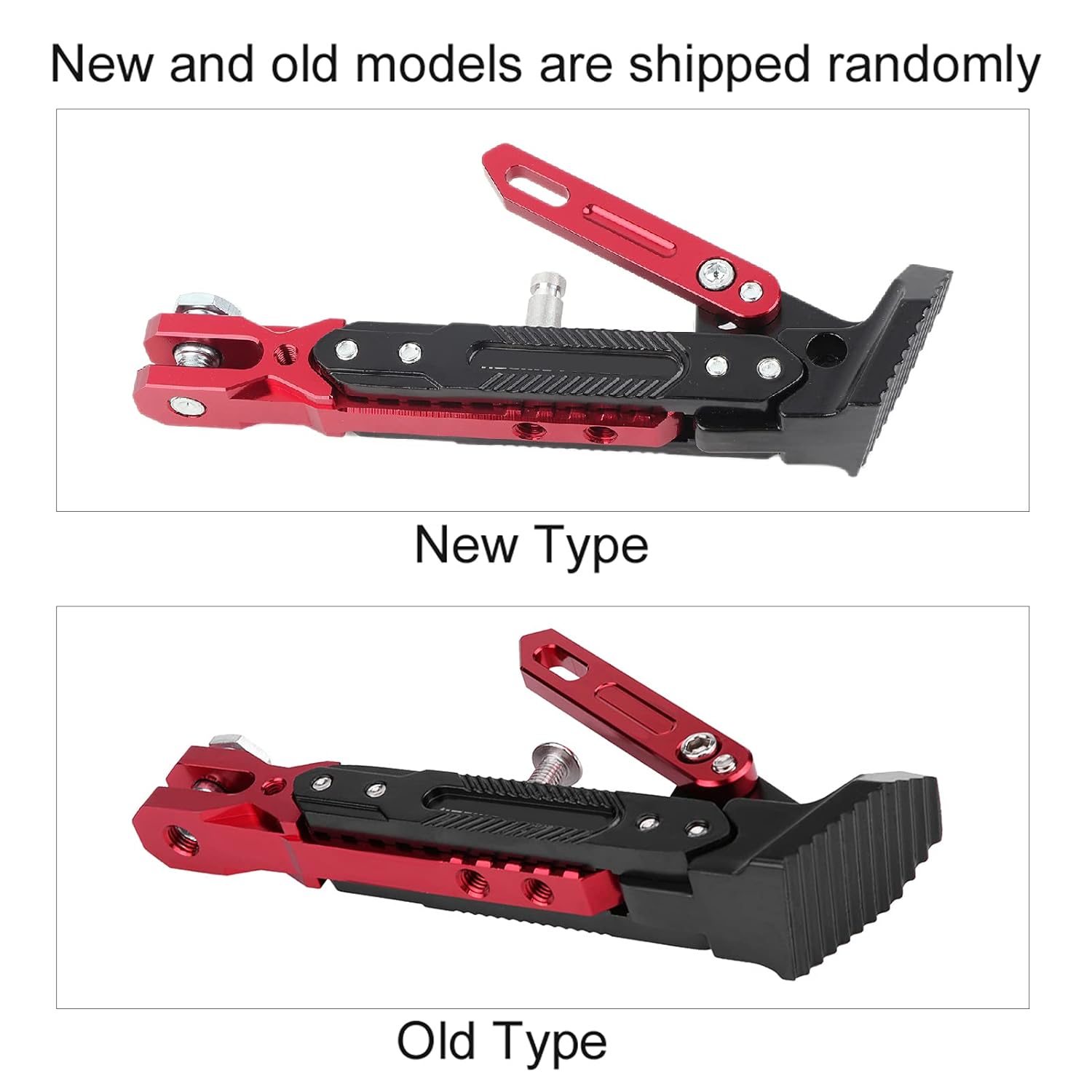 KIMISS Soporte lateral ajustable universal de aleación de aluminio para YAMAHA NMAX 155 2015-2016 N-MAX 125 (rojo y negro)