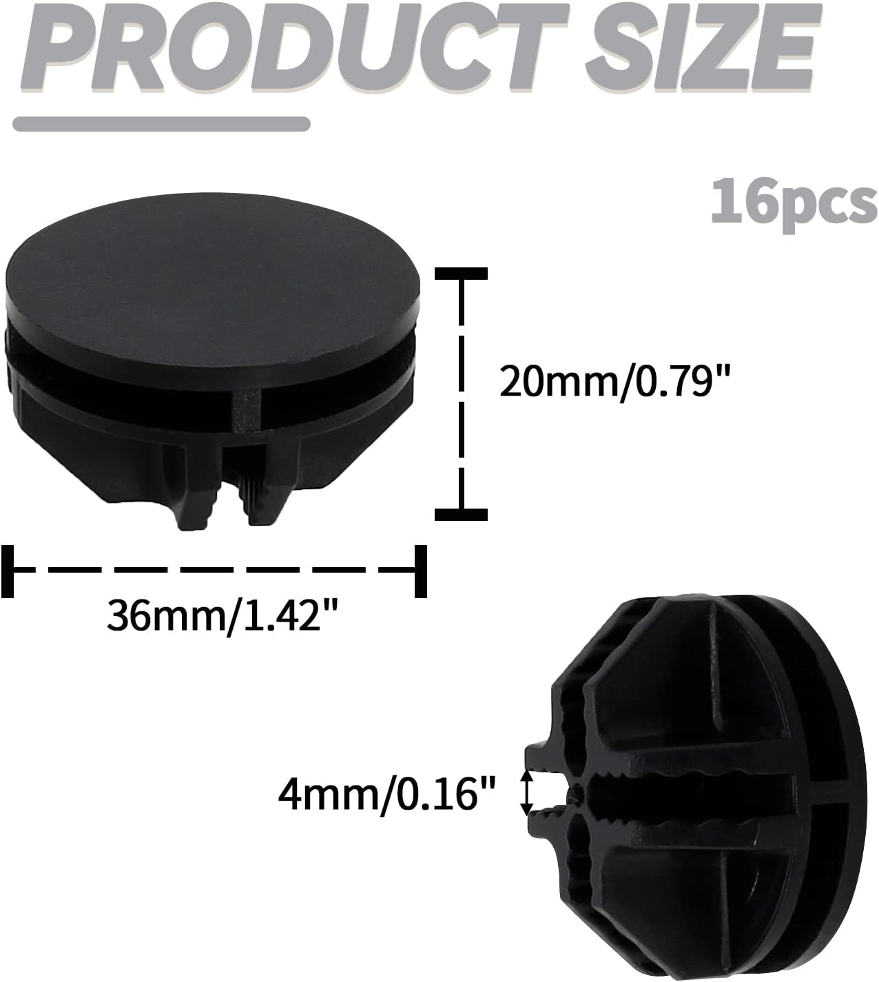 16 conectores de plástico negro, conector de cubo de rejilla de alambre para organizador modular de almacenamiento de armario y unidad de