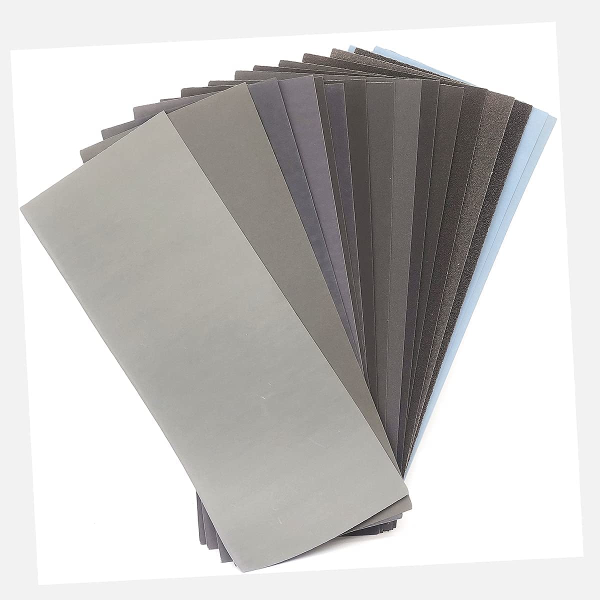 Papel de lija ultrafino y seco, 17 unidades, grano 120 a 10000, surtido de 9 3.6 pulgadas para lijado automotriz (93.6 pulgadas, 17 piezas)