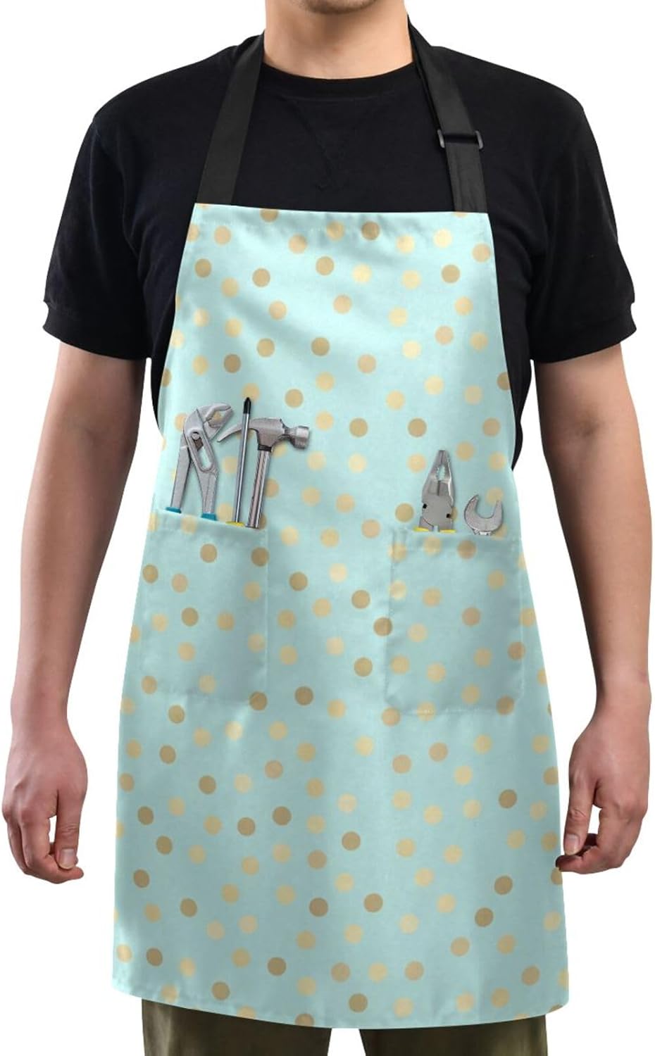 RPLIFE Space Characters with Stars Mans – Delantal de cocina, delantales para mujer, delantal de cocina resistente al agua, delantal de cocina para