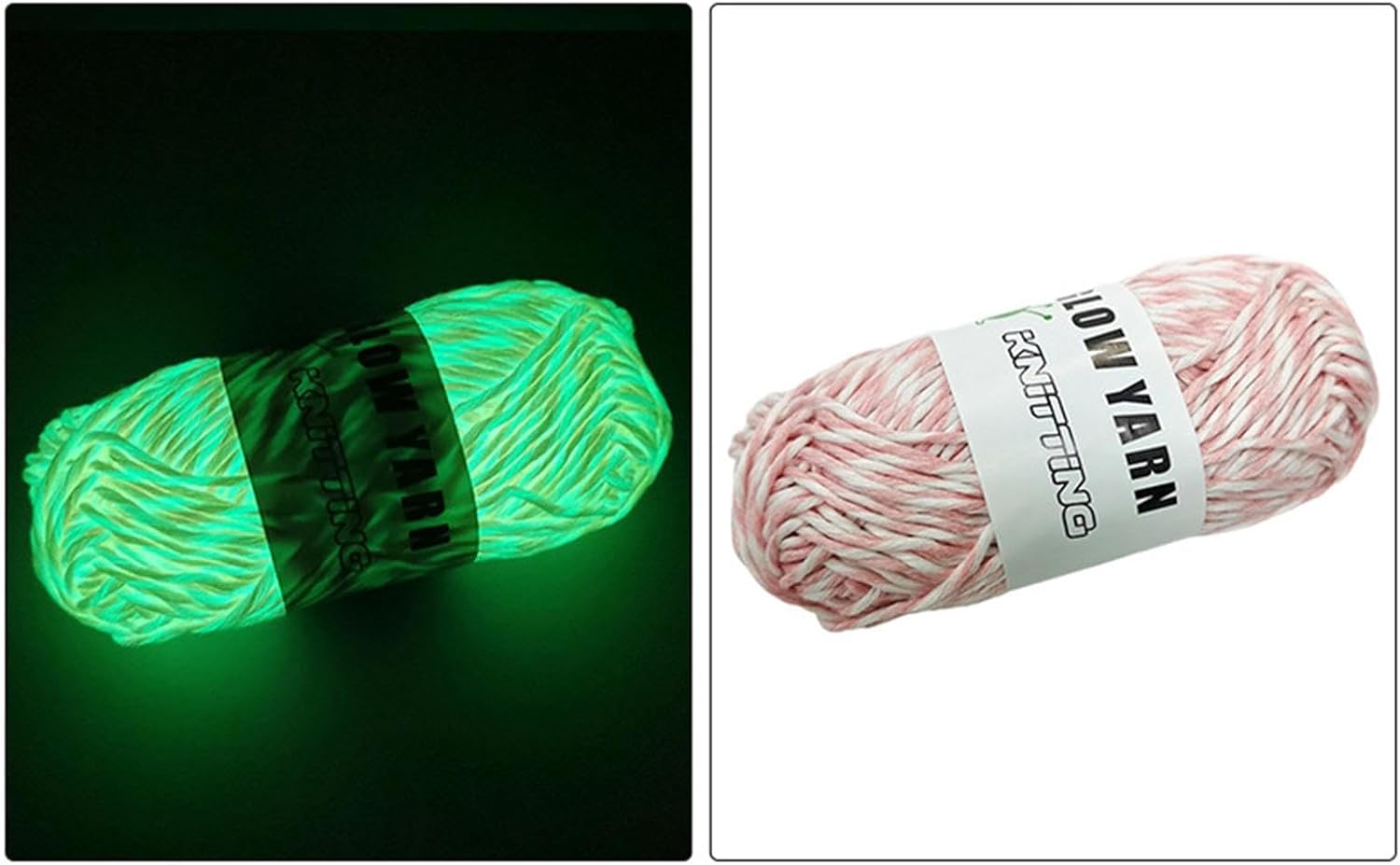Hilo que brilla en la oscuridad para ganchillo Bulingbuling que brilla en la oscuridad, hilo de ganchillo para ganchillo, hilo luminoso para