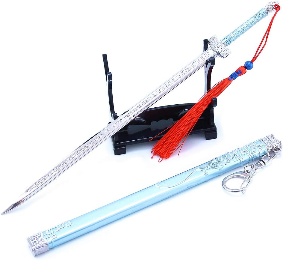 Gran maestro del cultivo demoníaco Chenqingling Lan Wangji Modelo de espada Figura de acción Arte Juguetes Colección Regalo, Gris