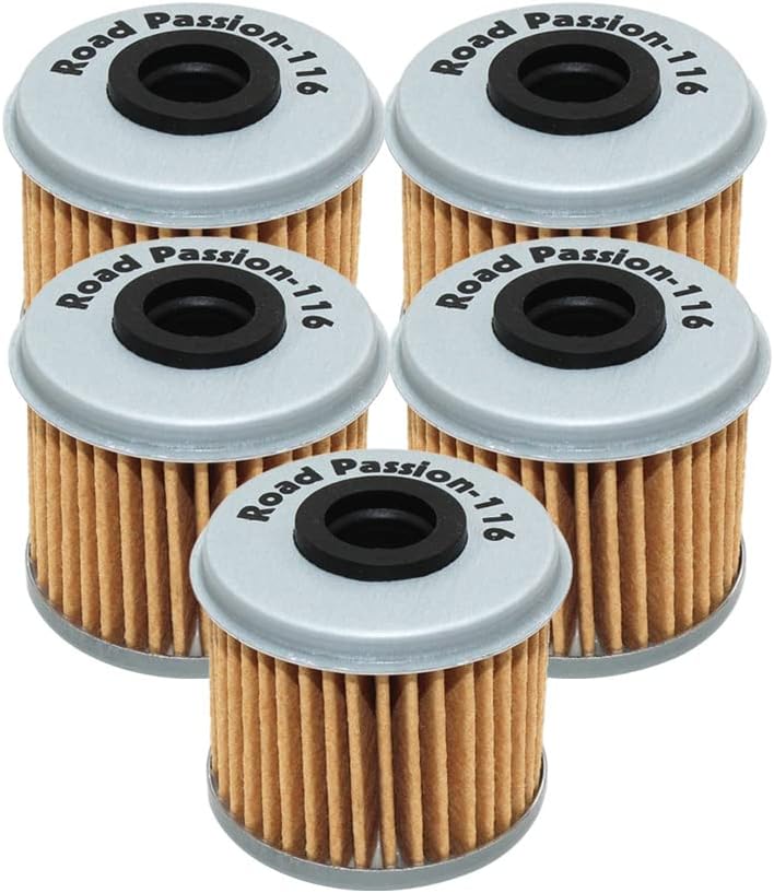 Road Passion Filtro de aceite de alto rendimiento para HONDA TRX450R 450 06-09 2012 TRX450 R 444 04-05 TRX450ER 450 06-09 12-14 (paquete de 5)