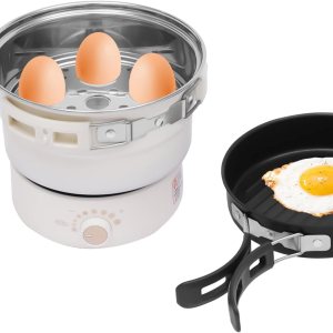 LYNICESHOP Olla eléctrica de cocina caliente, olla caliente de 110 V eléctrica con vaporizador de vapor, mini sartén multifuncional, mini cocina LYNICESHOP Olla eléctrica de cocina caliente, olla caliente de 110 V eléctrica con vaporizador de vapor, mini sartén multifuncional, mini cocina