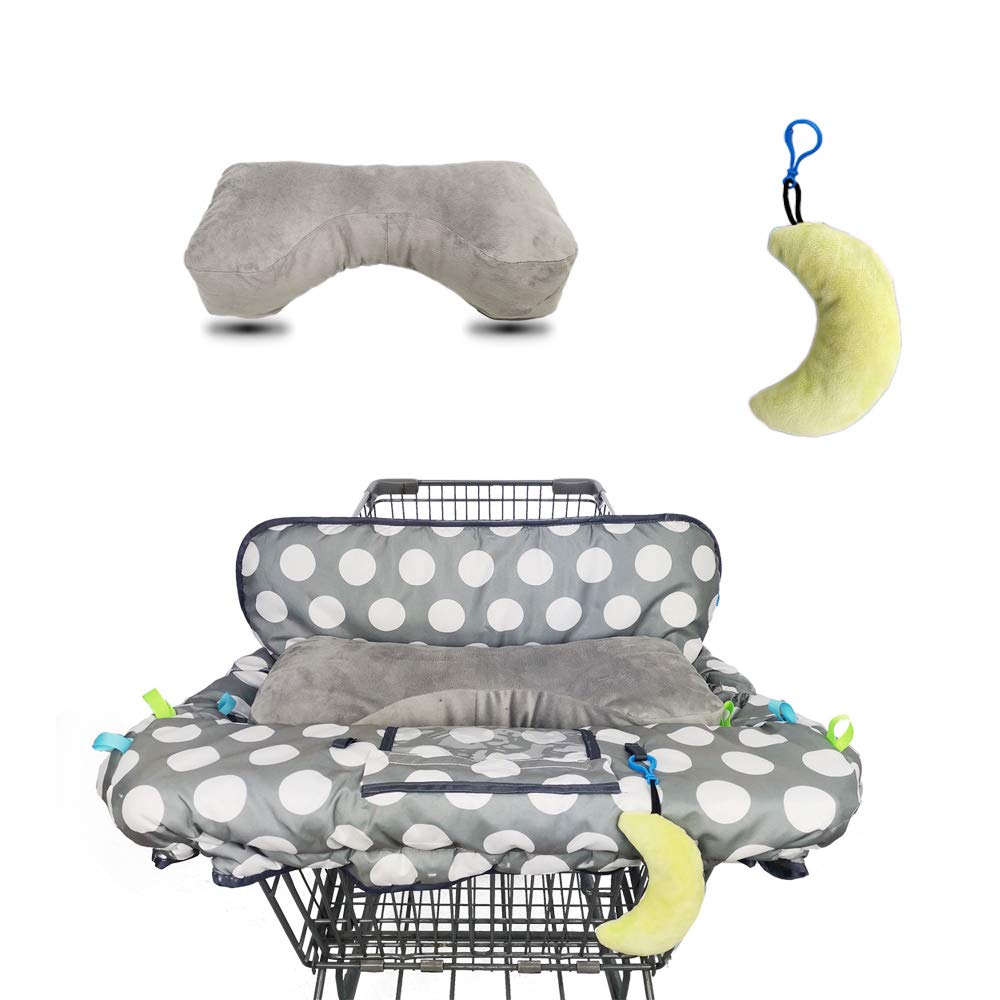 Funda para carrito de compras para bebé con almohada, posicionador de cojín de terciopelo suave, Soporte para teléfono celular de 6.5 pulgadas,