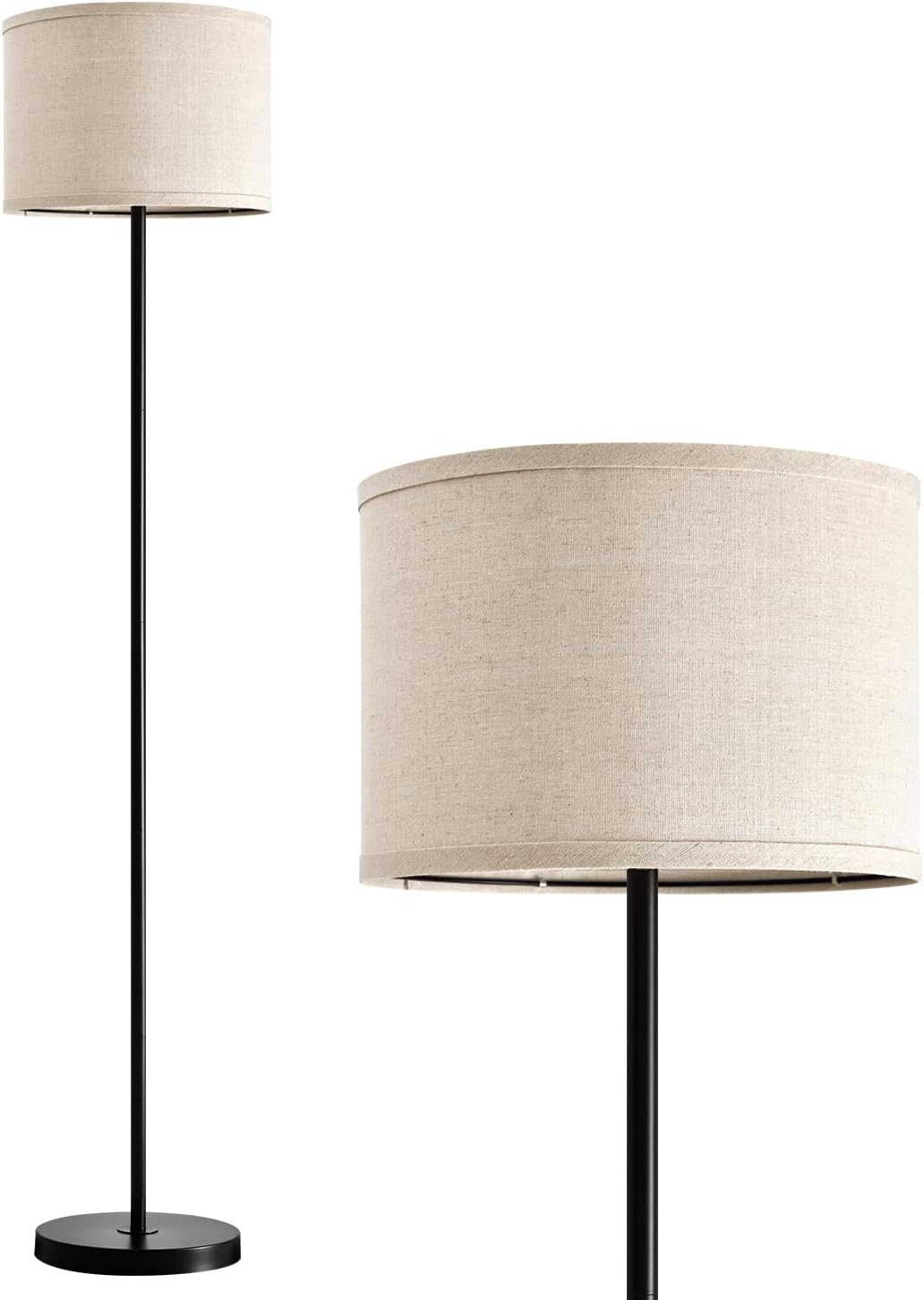 Oneach Lámpara de pie industrial de granja de 61 pulgadas para sala de estar, lámpara de pie rústica para sala de estar, dormitorio, lámparas altas