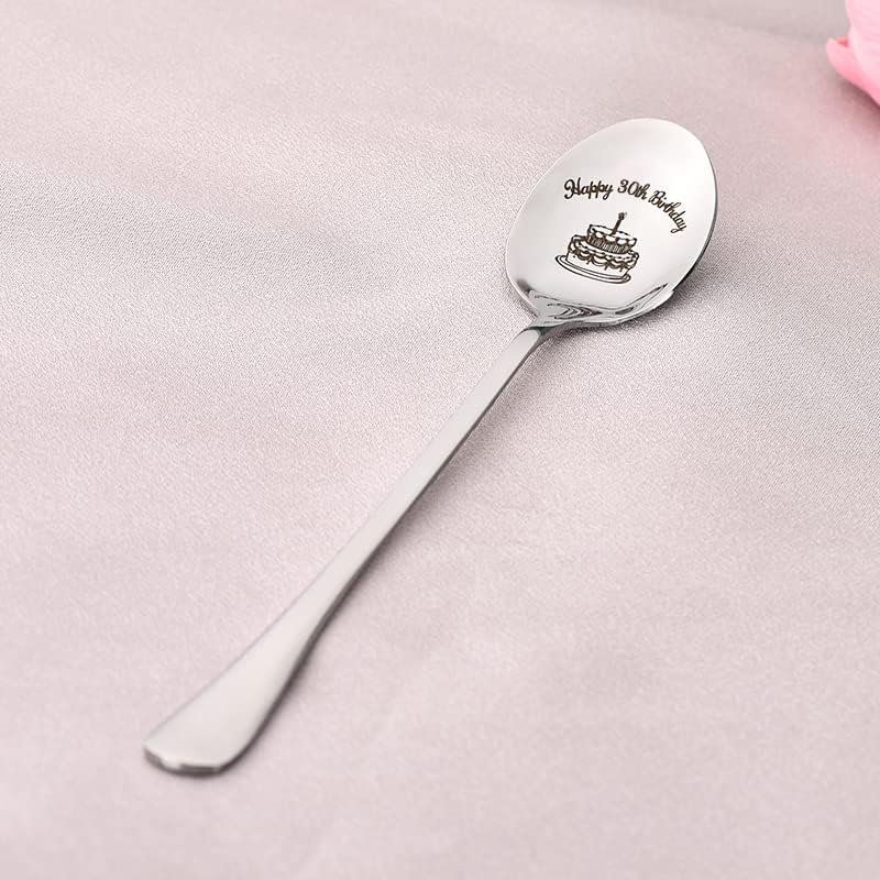 Cuchara de regalo de cumpleaños número 30 para mujeres y hombres, cucharas de feliz cumpleaños de 30 años, regalos para él, regalo de cumpleaños