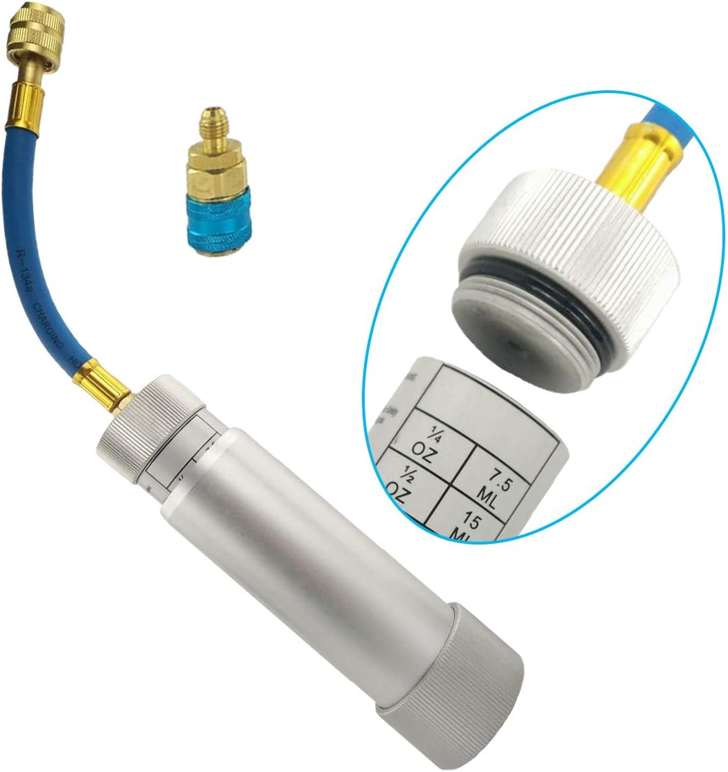 Herramientas refrigerantes para inyector de aceite y tinte de aire acondicionado para automóvil con acoplador rápido a presión 14 “SAE, para