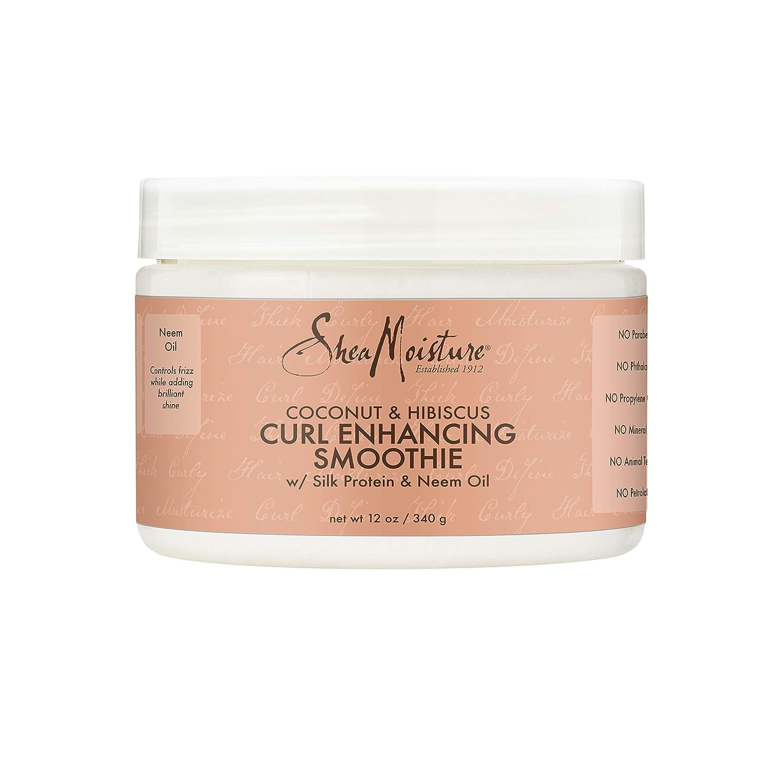 SheaMoisture Tratamiento acondicionador sin enjuague para todo tipo de cabello, aceite de coco 100% extra virgen y crema para mejorar los rizos de