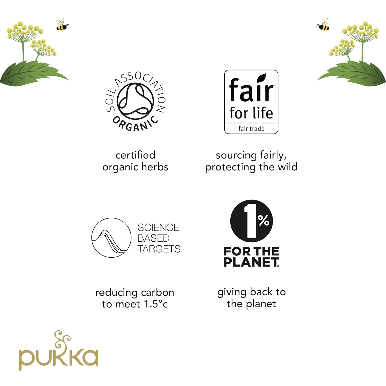 Pukka – Té de hierbas orgánico de tres jengibre, sin cafeína, Kosher, certificado orgánico USDA, 20 unidades (paquete de 4)
