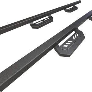 Estribos estilo de barra de aro para Chevy Silverado 1500Sierra 1500 2500HD 3500HD 2007-2018 Crew Cab (excepto versión diesel), barras Nerf de doble Estribos estilo de barra de aro para Chevy Silverado 1500Sierra 1500 2500HD 3500HD 2007-2018 Crew Cab (excepto versión diesel), barras Nerf de doble