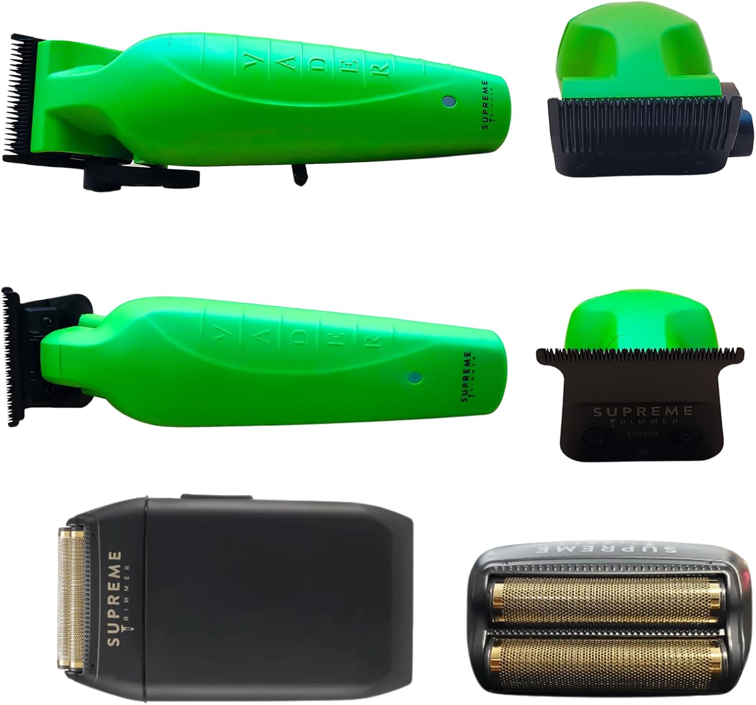 Supreme Trimmer Kit de peluquería 3 en 1  Vader Clipper, Vader Trimmer & Crunch Foil Shaver  Cortadora de barba profesional para hombres, cortadora
