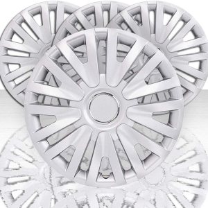 Juego de 4 cubiertas de rueda de radios divididos de 15 pulgadas para Volkswagen Golf 2010-2014 – Plata Juego de 4 cubiertas de rueda de radios divididos de 15 pulgadas para Volkswagen Golf 2010-2014 – Plata