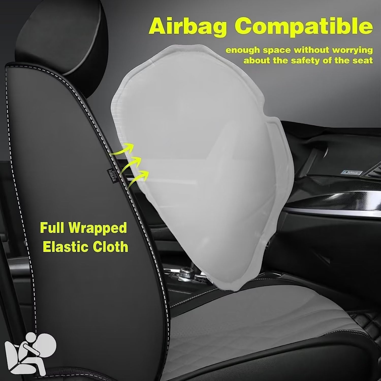 Fundas de asiento de automóvil para 2 asientos delanteros, aptas para Hyundai Sonata 2007-2023 2024 con compatible con bolsas de aire, accesorios de