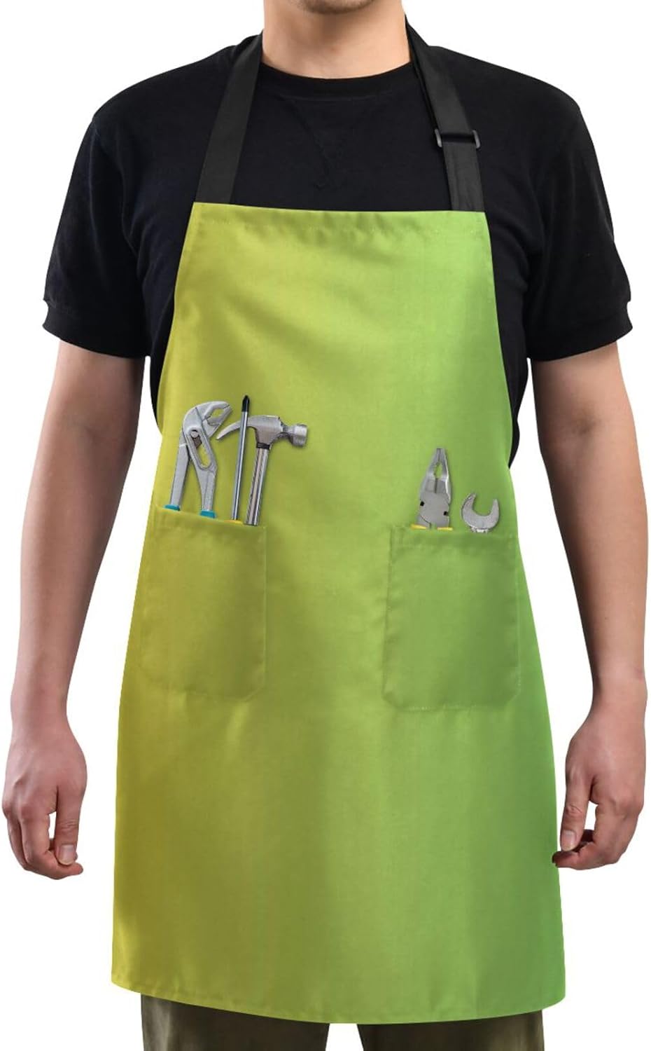 RPLIFE Colorful Kitties with Stars Man’s Kitchen Apron, Aprons for Men Pockets, Kitchen Apron Waterproof, Mans Apron Cooking