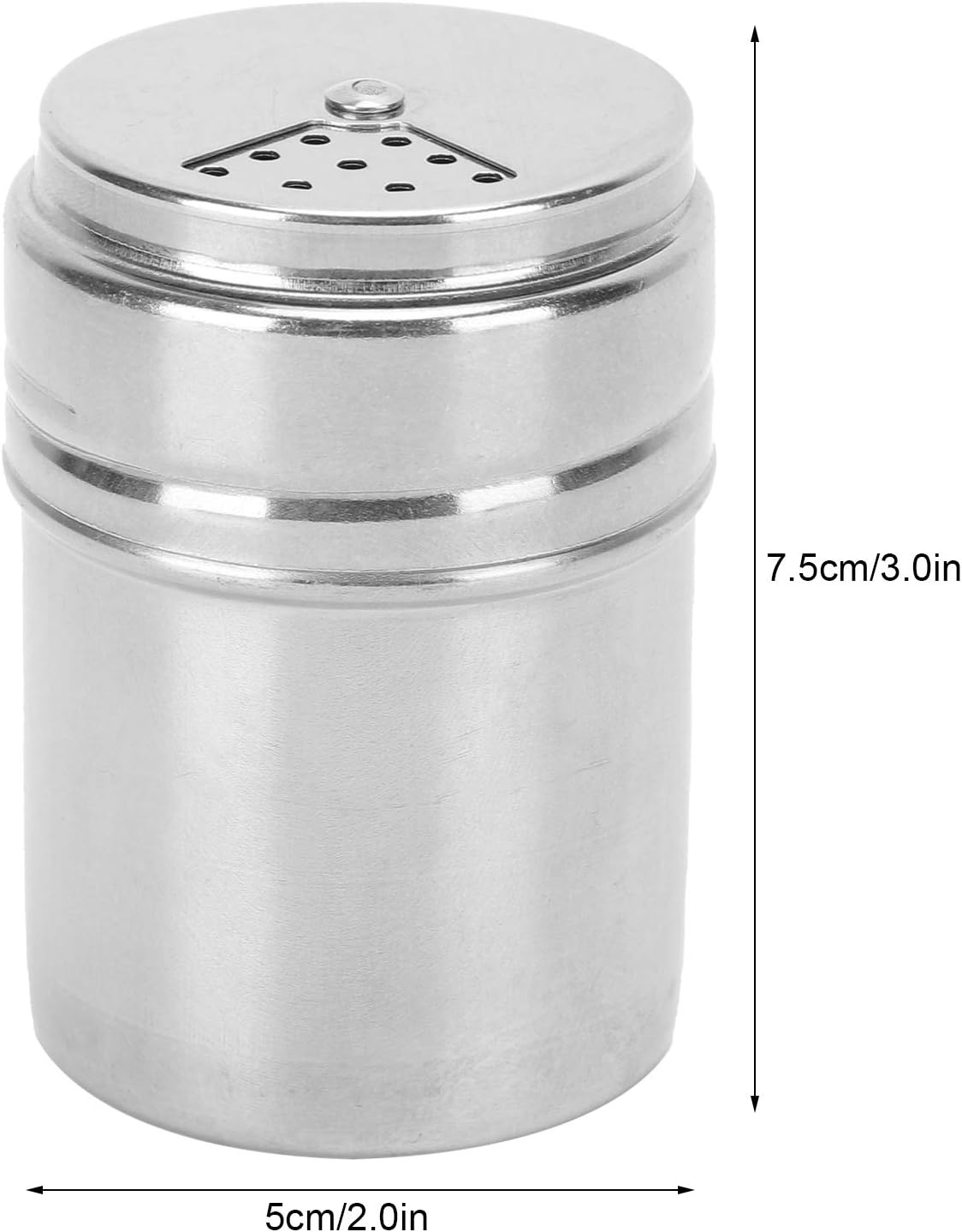 Juego de tarros de especias, 5 botellas de condimento de acero inoxidable con tapas giratorias, accesorio de cocina esencial para barbacoa y