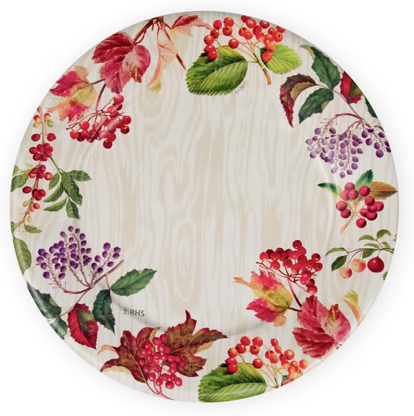Platos llanos Berry Botanical Taupe – 8 por paquete – 2 unidades