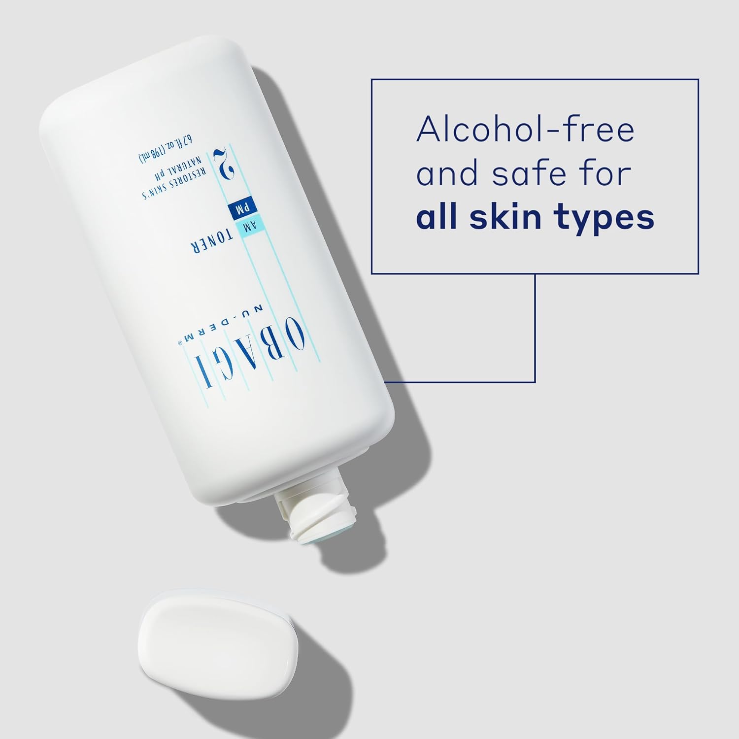 Obagi Nu-Derm – Tónico facial sin alcohol con hamamelis y aloe vera para piel grasa o piel seca, 6.7 onzas líquidas