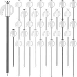 Zonon 30 estacas de acero galvanizado que brillan en la oscuridad, estacas de tienda de campaña con tapón fluorescente, estacas de toldo Zonon 30 estacas de acero galvanizado que brillan en la oscuridad, estacas de tienda de campaña con tapón fluorescente, estacas de toldo