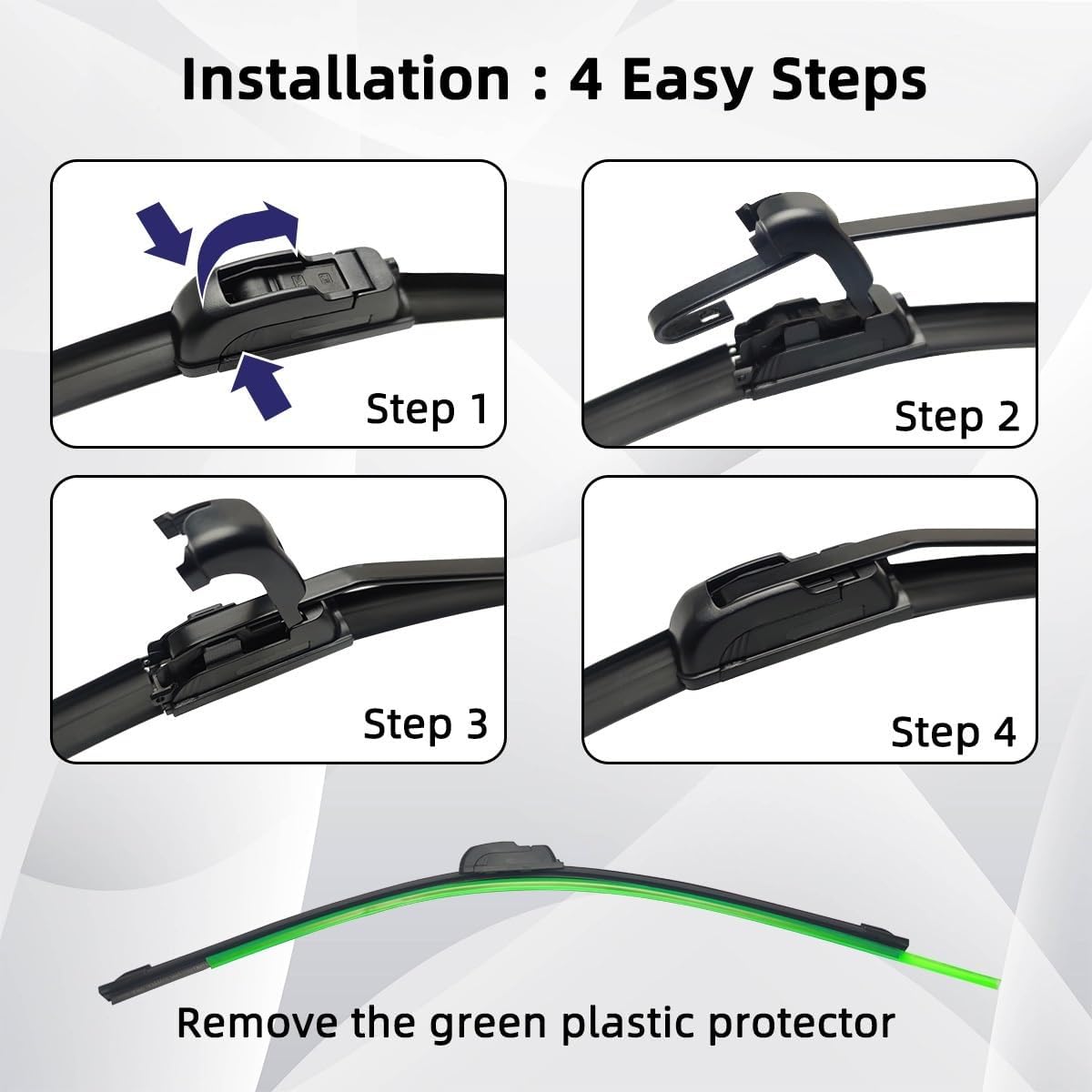 Juego de limpiaparabrisas delantero y trasero compatible con Dacia Renault Lodgy 2012-2016 parabrisas ventana 22 + 16 + 11 pulgadas