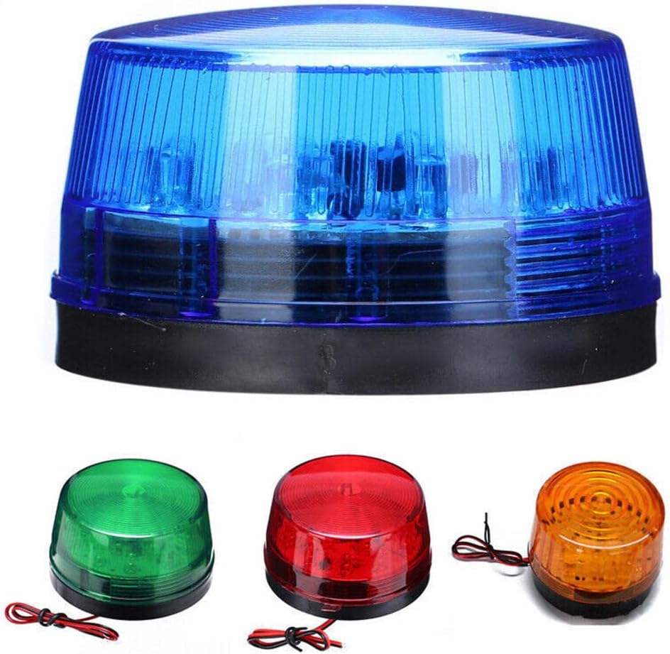 RUNAAJA – 2 luces LED estroboscópicas de 12 V color verde, alarma de emergencia, luz intermitente, lámpara de señal, alarma de seguridad para coche,